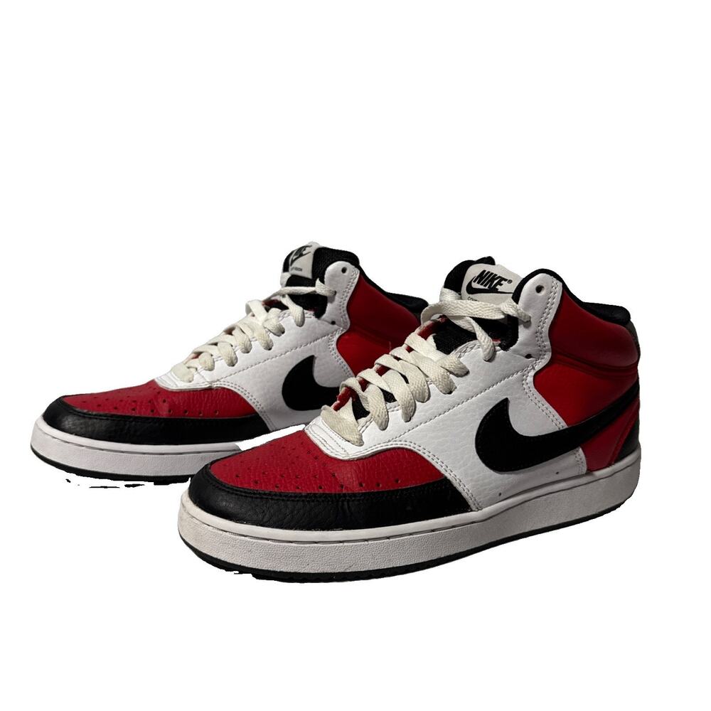 Nike Court Vision Mid Satin Red DM1186-600 Men's Size 7.5 Basketball Sneakers